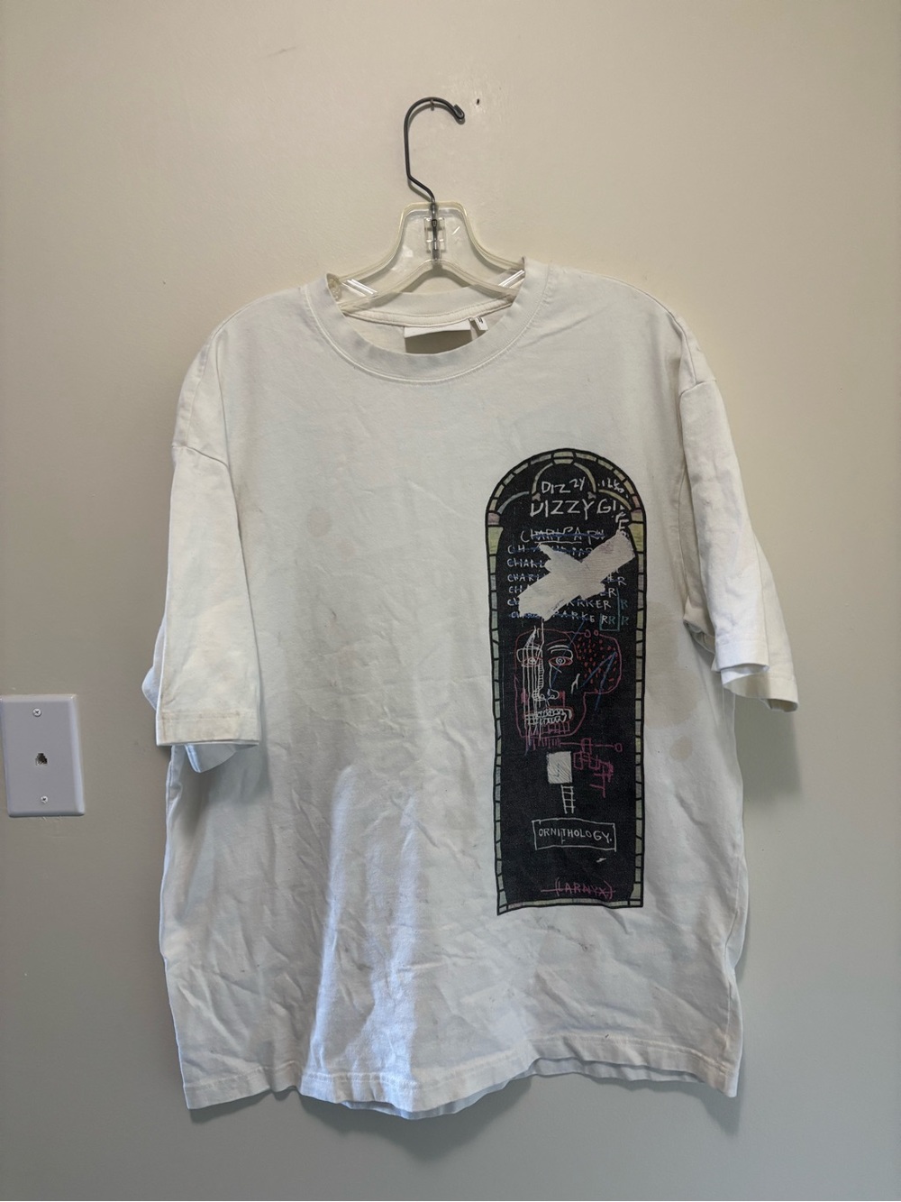 Jean-Michel Basquiat x H&M Ev Bravado Graphic T-Shirt Dizzy Gillespie Art L